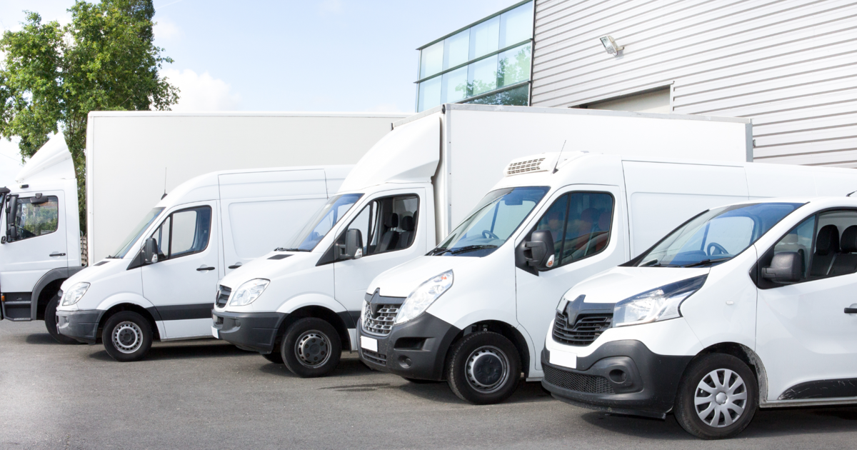Delivery Vans Parked Fleet 1800X900
